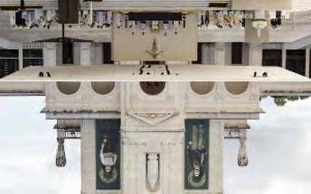 13 maggio 2017. Il palco eretto per la celebrazione della Messa, il giorno del centesimo anniversario delle Apparizioni di Fatima nel 1917.