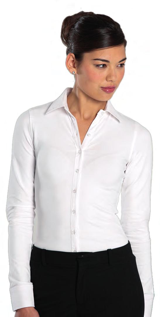 STRETCH Chocolate CQ Port PT RJ946F Camicia donna elasticizzata manica 3/4 RJ993F + + EXTRA FIT Stretch Top - camicia elasticizzata manica lunga 97%