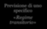 Previsione di uno specifico «Regime transitorio» Tale previsione si rende necessaria al fine di evitare fenomeni di tassazione anomala derivante dall applicazione di regole fiscali «difformi» aventi