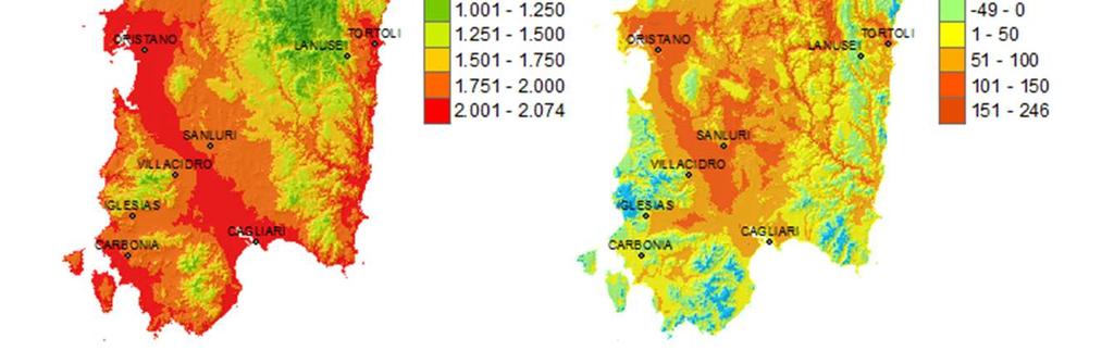 Per quanto riguarda il periodo gennaio-maggio 2017 si è registrato un marcato anticipo termico in gran parte del territorio regionale con anomalie fino a 100-250 GDD (Figure 16 e 17).