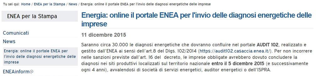 ENEA Rapporto Annuale Efficienza Energetica 2016