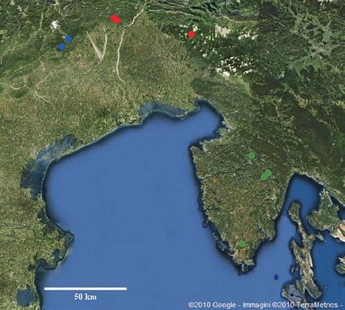 EPIGRAVETTIAN PROCESSES AND ECONOMY STRATEGIES IN NE ITALY: THE BIARZO SHELTER Fig. 1 - Distribution of the Late Epigravettian sites in the NorthEastern Adriatic area.