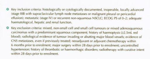 BEVACIZUMAB EAP - SAIL L. Crinò poster # 8043 ASCO 09: SAiL : Efficacia e tollerabilità nella Real-life su 2166 pts.