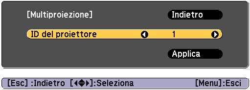 Instllzione del proiettore 34 Impostzioni dell'id Se è impostto un ID per il proiettore e il telecomndo, è possibile utilizzre il telecomndo per zionre solo il proiettore vente un ID corrispondente.