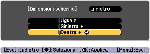 Funzioni di proiezione 78 b Premere il tsto [Menu] durnte l proiezione Split Screen. Selezionre Commut schermte e premere il tsto [ ].