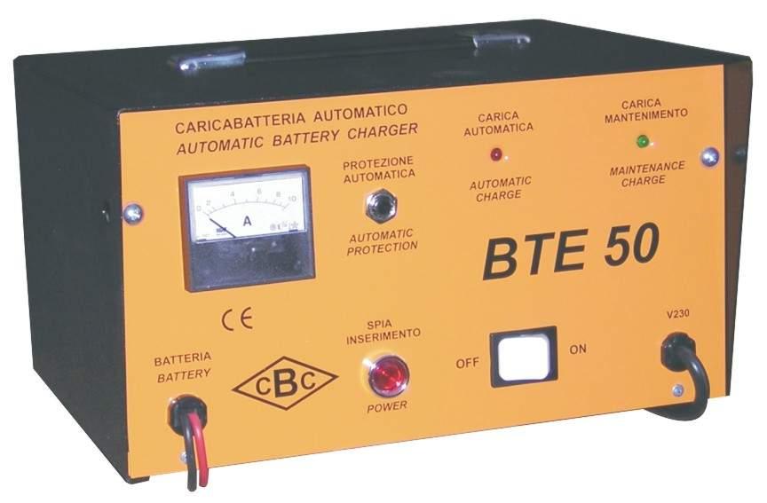 Automatic tic BTE Serie BTE Series Caricabatterie automatici con mantenimento per batterie al piombo WET (rabboccabile), MF (non rabboccabile) Contenitori in lamiera di acciaio verniciata.