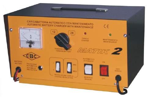 Automatic tic MATIK Serie Caricabatterie automatici con mantenimento per batterie al piombo WET (rabboccabile), MF (non rabboccabile) Contenitori in lamiera di acciaio verniciata.