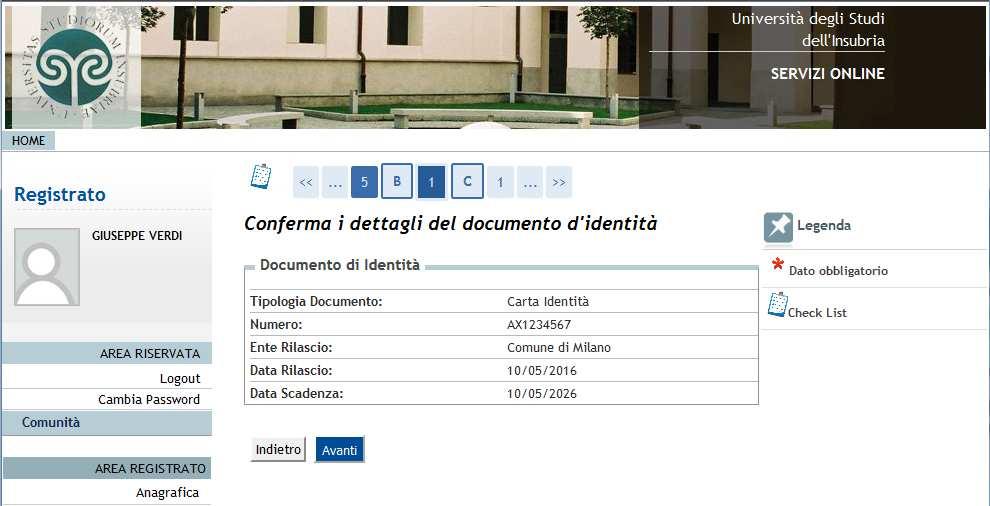 verificare i dati