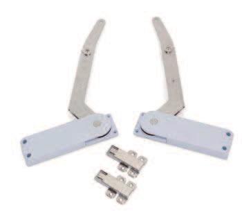 cedim CERNIERE, BRACCETTI E CHIUSURE / HINGES, STAYS AND LATCHES Flap 2 Flap 2 Altezza porta Height door Peso porta Weight door 320-370 3,6-4,5 Kg 12616 21 1 320-370 4,6-5,5 Kg 12615 21 1 600-900mm