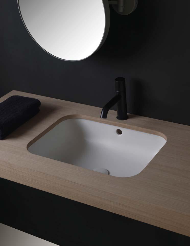 undercounter rectangular washbasin 41,5 x 53 x 17,5 h EJLASPR Le Terre di Cielo Talco Pomice Brina Basalto Lavagna Cemento Fango Cacao Arenaria Avena Lino Agave Muschio Polvere Cipria Canapa