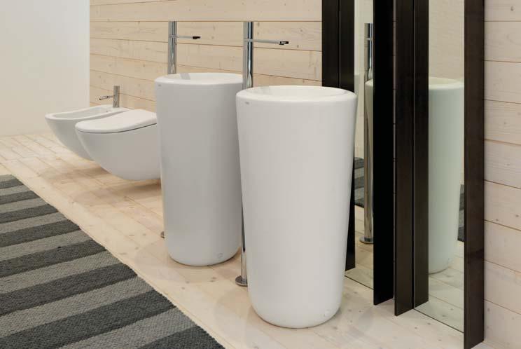 64 lavabo freestanding Fluid centro stanza Fluid freestanding washbasin room centre finitura / finish Talco modelli disponibili / available models FLUID collection lavabo Fluid centro stanza Fluid