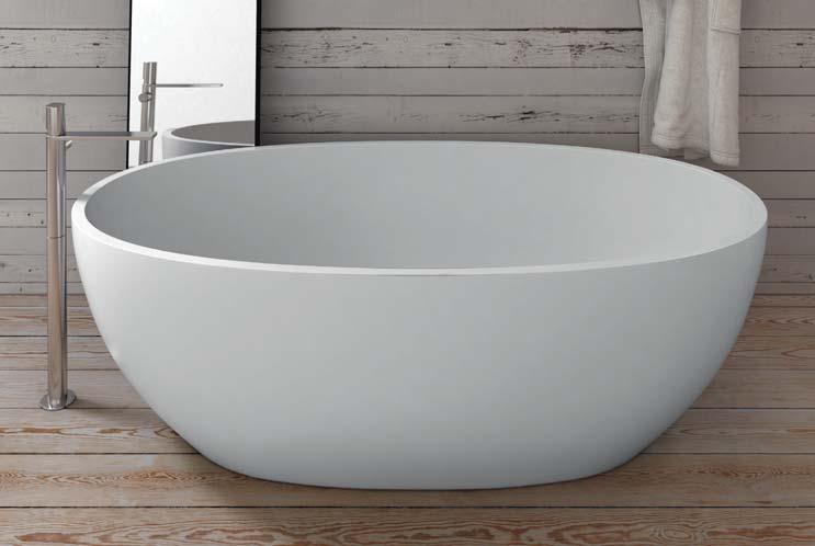 122 123 vasca Shui Comfort freestanding in LivingTec LivingTec Shui Comfort freestanding bath tub finitura / finish Bianco / White wc e bidet sospesi Shui Comfort finitura Brina /