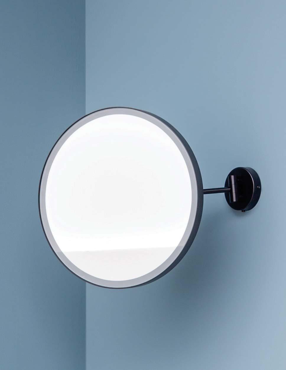 140 141 Specchio tondo a parete Pluto con luce led Pluto, wall-hung mirror, with led light Specchio tondo a parete Pluto con luce led Pluto, wall-hung mirror, with led light