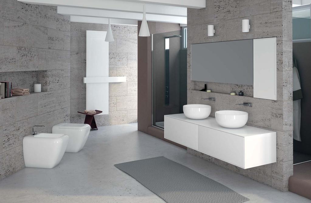 138 design Paolo D Arrigo collezione Shui 139 wc a terra back to wall wc 36 x 55 x 43h - SHVA finitura / finish Bianco / White bidet a terra back to wall