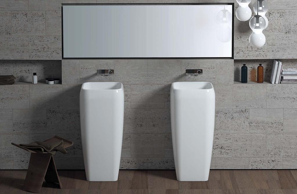 142 design Paolo D Arrigo collezione Shui 143 lavabo freestanding installazione a muro