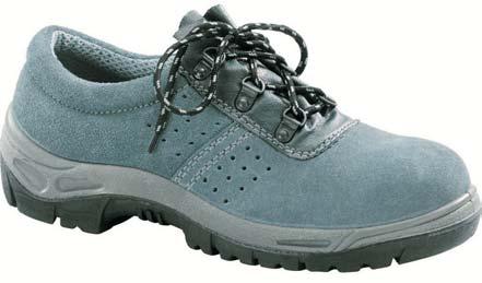 FORCE 4 S1P SRC EN 20345 CE Scarpa bassa scamosciata forata grigio/blu, foderata in tessuto traspirante.