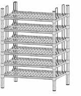 l Scaffalature in acciaio inox con supporti laterali per bottiglie di vino H 1.800 ENO LINE SUPPORTI ACCIAIO INOX 1 2 Struttura in ACCIAIO INOX 18/10.