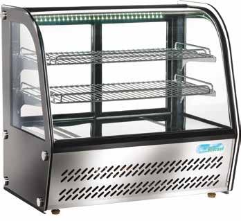 l Espositori refrigerati da banco con vetro curvo Espositore refrigerazione ventilata.