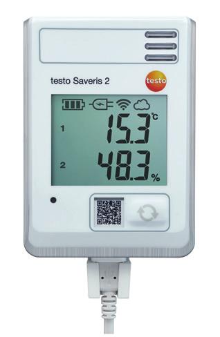 protocollo di collaudo 0572 2031 0572 2034 Saveris 2-T2 Saveris 2-H2 Saveris 2-T2; data logger WiFi (WLAN) con display per misurare la temperatura, due porte per il collegamento di sonde di