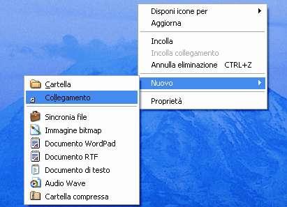 Creare Icone E possibile creare delle nuove icone visibili sul Desktop insieme a quelle predefinite: si procede a questa operazione quando si ha necessità di avviare rapidamente un applicazione o un