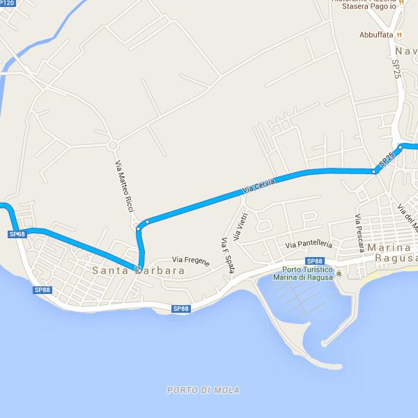 Continua su Via Dottor Salvatore Ottaviano. Prendi Via Cervia in direzione di Via Ammiraglio L. Rizzo/Via Ammiraglio Luigi Rizzo 4 min (2,5 km) 75.