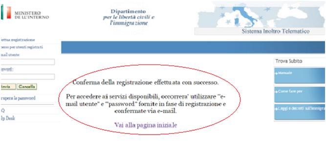 fase 2: «Effetua registrazione» In