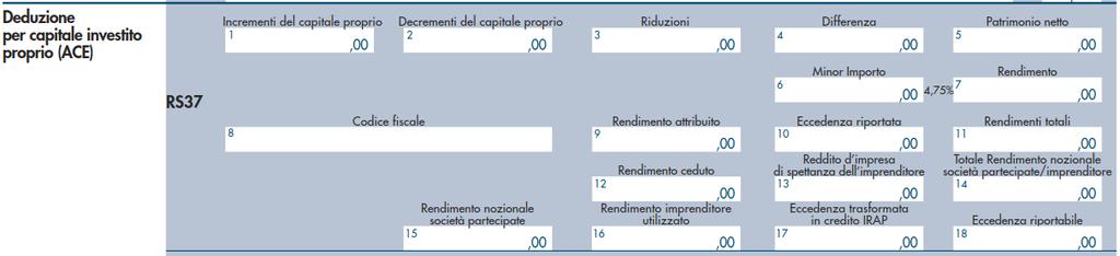 Redditi 2017 - Aiuto alla Crescita Economica Quadro RS Nel recepire le novità della legge di Bilancio, che come già accennato si applicano in via