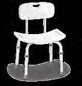 schienale e fori per il deflusso dell acqua, dotata in configurazione base : Seduta rettangolare con schienale in polietilene con fori per