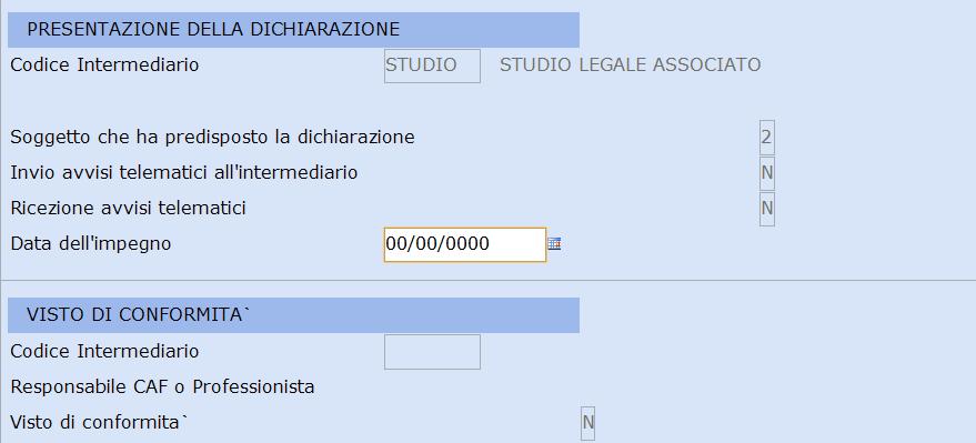 Abilita Intermediario Tramite questa funzione è possibile effettuare l'abbinamento intermediario in modo massivo per più sostituti. 2. Gestione Completa CU - Quadro CT 27. Modello 770 02.