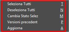 In testa alla videata, oltre ad essere visualizzata la versione di procedura in cui è presente ELDIC, l operatore che lo ha eseguito, nonché Data/Ora di esecuzione, sono stati previsti alcuni filtri