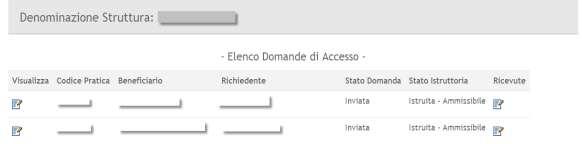 Figura 11 Cliccando sull icona evidenziata nella Fig.11 in corrispondenza del campo Ricevute si accede alla visualizzazione della scheda in cui inserire le Attestazioni di Pagamento.