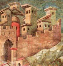 Giotto Chiaroscuro Prospettiva composizione La composizione narrativa Il gesto del dono Sullo