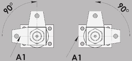 CILINDRI ROTANTI CON CORPO A FLANGIA A SEMPLICE E DOPPIO EFFETTO SINGLE AND DOUBLE-ACTING SWING CLAMP CYLINDER WITH FLANGE SERIE FORZA 7 FORCE 7 CORSA 2 mm STROKE 2 mm PRESSIONE DA A 4 BAR PRESSURE