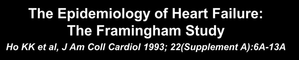 The Epidemiology of Heart Failure: The Framingham Study Ho