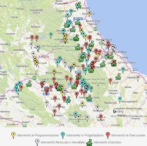 Ristrutturazione scuola elementare Pettorano sul Gizio (AQ) - 440.900,00 Ristrutturazione scuola elementare e media Farindola (PE) - 200.