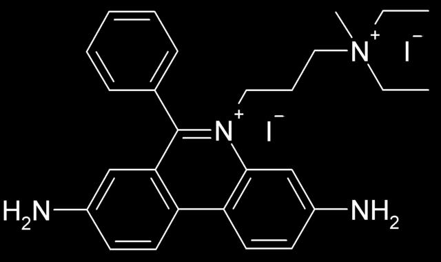 PI Colorante sintetico di 668,5 kda in grado di legarsi selettivamente agli acidi nucleici, DNA o con RNA a doppia elica e che anch esso ci