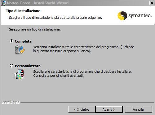 l installazione su un altra cartella -clic avanti Tipo di