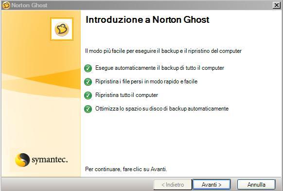 6 Ci verrà richiesto di riavviare il computer per apportare le modifiche,confermiamo su si Introduzione a Norton Ghost (come