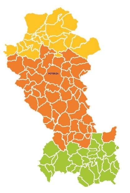 L Azienda Sanitaria Locale ASP di Potenza (in giallo nella cartina) con sede a Potenza nasce nel 2009 accorpando le tre ex Aziende Sanitarie di Potenza, Venosa e Lagonegro Il territorio dell Azienda