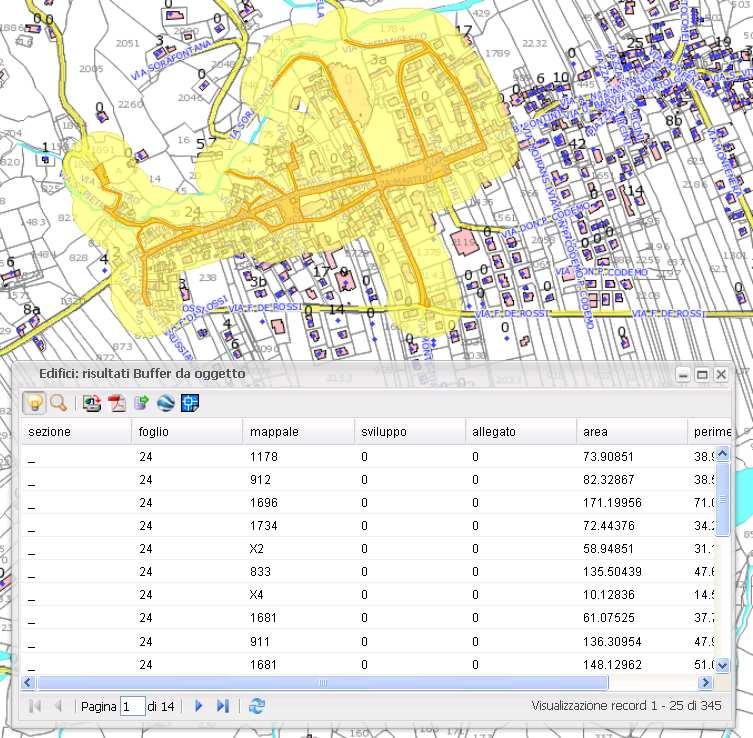 5.2.3 Query Builder Tale funzione permette di eseguire una ricerca impostando una relazione (query) tra i dati associati ai livelli cartografici.