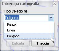 attivi, che intersecano il punto, la linea o il poligono tracciati.