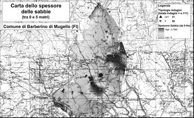 N.B. La significatività del risultato dipende dalla densità di informazioni Carta dell area in studio con