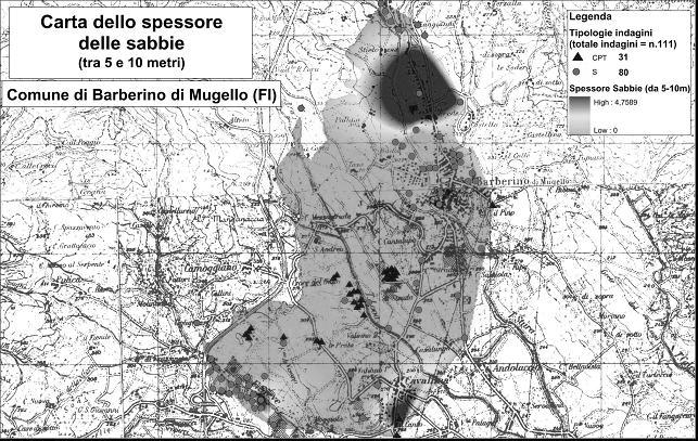 N.B. La significatività del risultato dipende dalla densità di informazioni Carta dell area in studio con