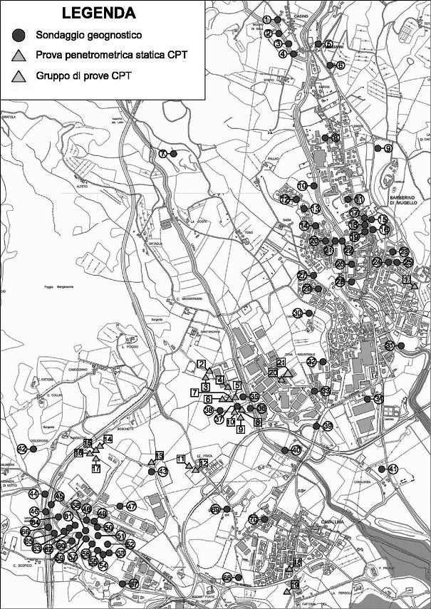 ESEMPIO: Analisi di Livello 1 (Studi preliminari) a Barberino Carta con l ubicazione e l identificazione delle prove d archivio nel Comune di Barberino di Mugello Per ciascuna