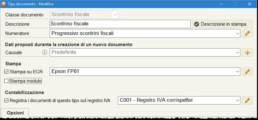 . Premere [Nuovo].. Inserire una descrizione per il dispositivo.. Nel menu a tendina Protocollo selezionare Virtual Cash.