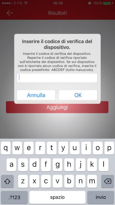 Sia dal menu locale del dispositivo, accedendo a Configurazione>Rete>Accesso Piattaforma: Recuperato il