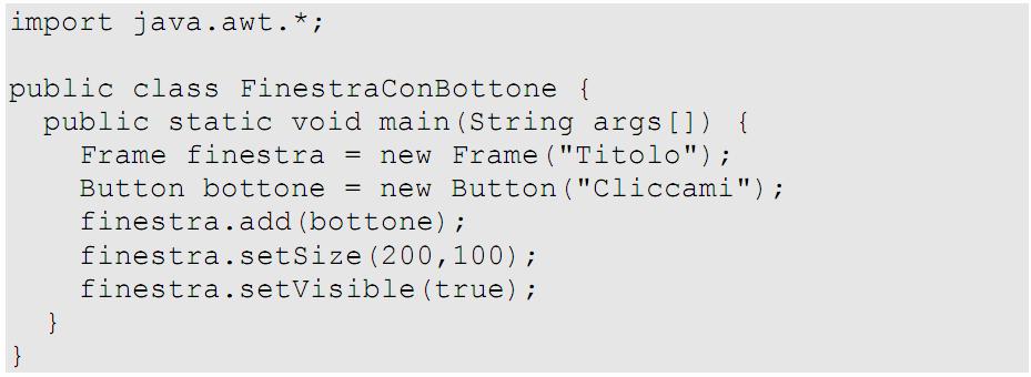 Comando import Usare le Librerie Osservazioni: java.lang.