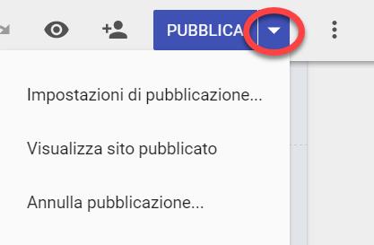 Pubblicare il sito Per verificare se il sito è stato pubblicato correttamente, visitare l'url corrispondente, che sarà del tipo: https://sites.google.