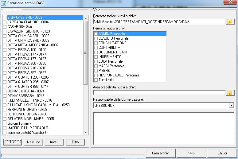 CREARE GLI ARCHIVI DI CONSERVAZIONE La creazione degli archivi