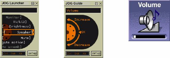 Uso del notebook Per utilizzare Jog Dial in modalità Utilità di avvio, procedere come segue: 1 Fare clic sulla finestra di Jog Dial o premere Jog Dial in combinazione con il tasto <Ctrl> per passare